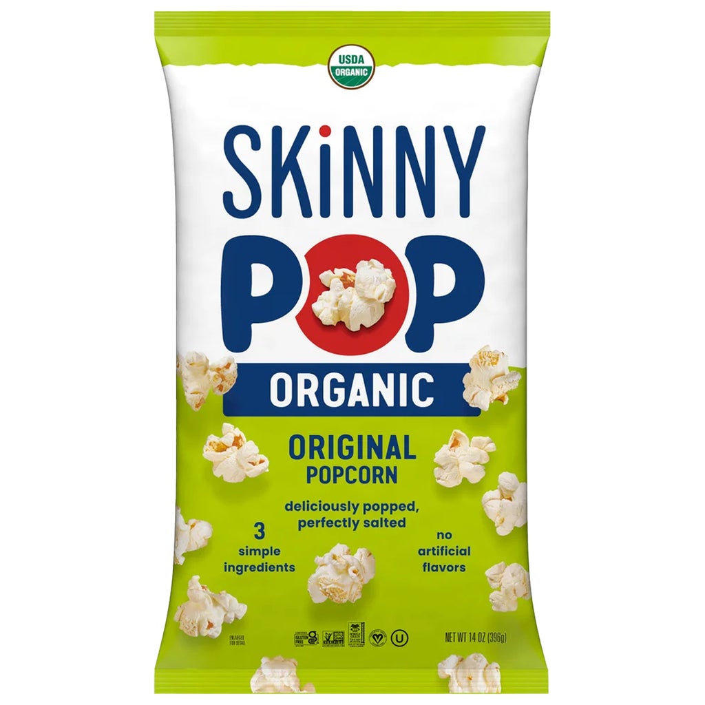 **SKINNYPOP** Organic Popcorn, Sea Salt, 14 oz