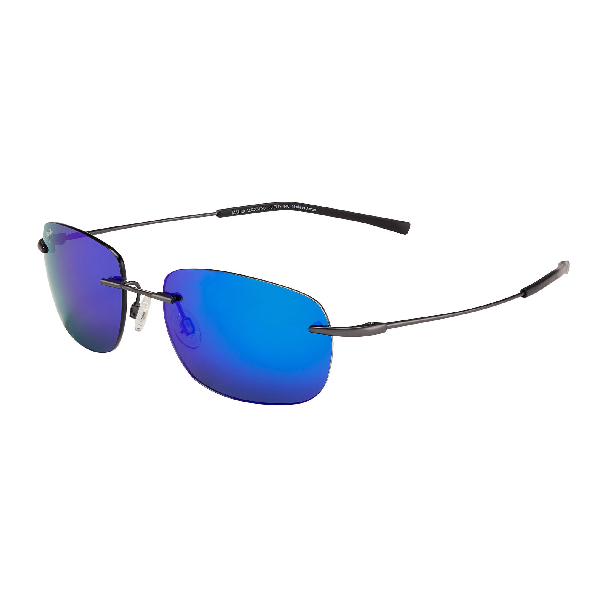 mabi Maui Jim Nanea B332-02D Gunmetal Blue Hawaii Polarized Sunglasses