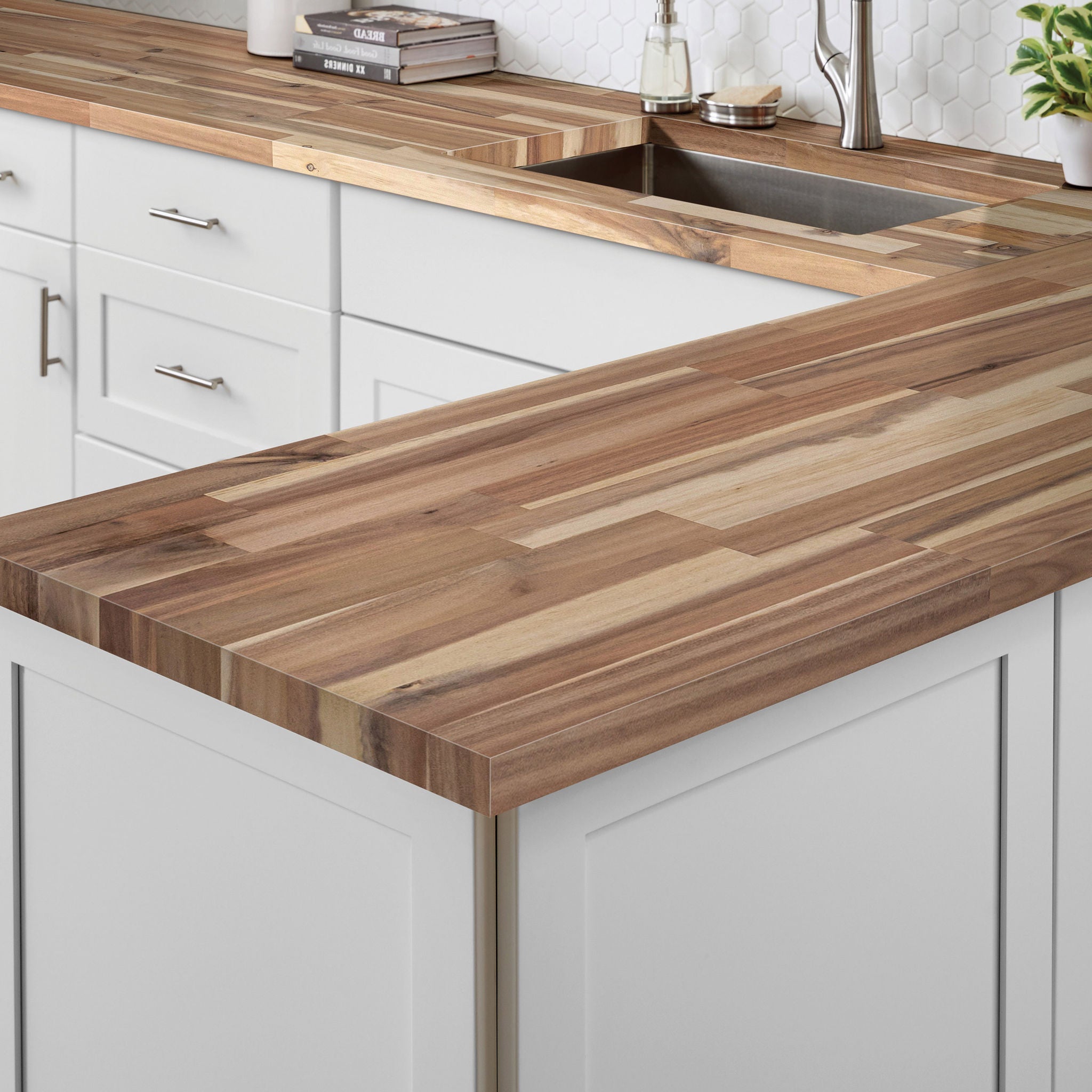 Ackland 6ft. L x 25 in Unfinished Acacia Solid Wood Butcher Block
