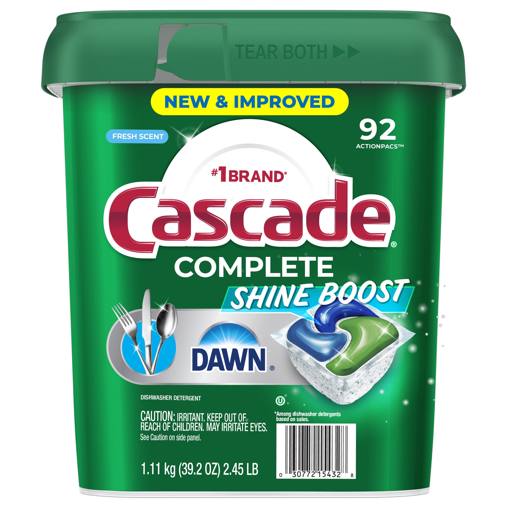 Cascade Complete Shine Boost Dishwasher Detergent Pacs