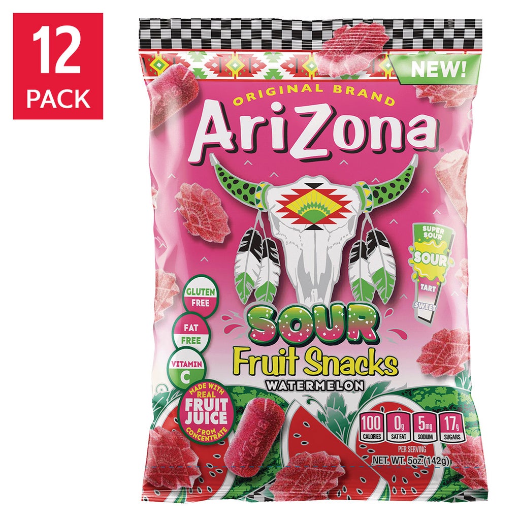 Arizona Sour Fruit Snacks, Watermelon, 5 oz, 12-count | Costco