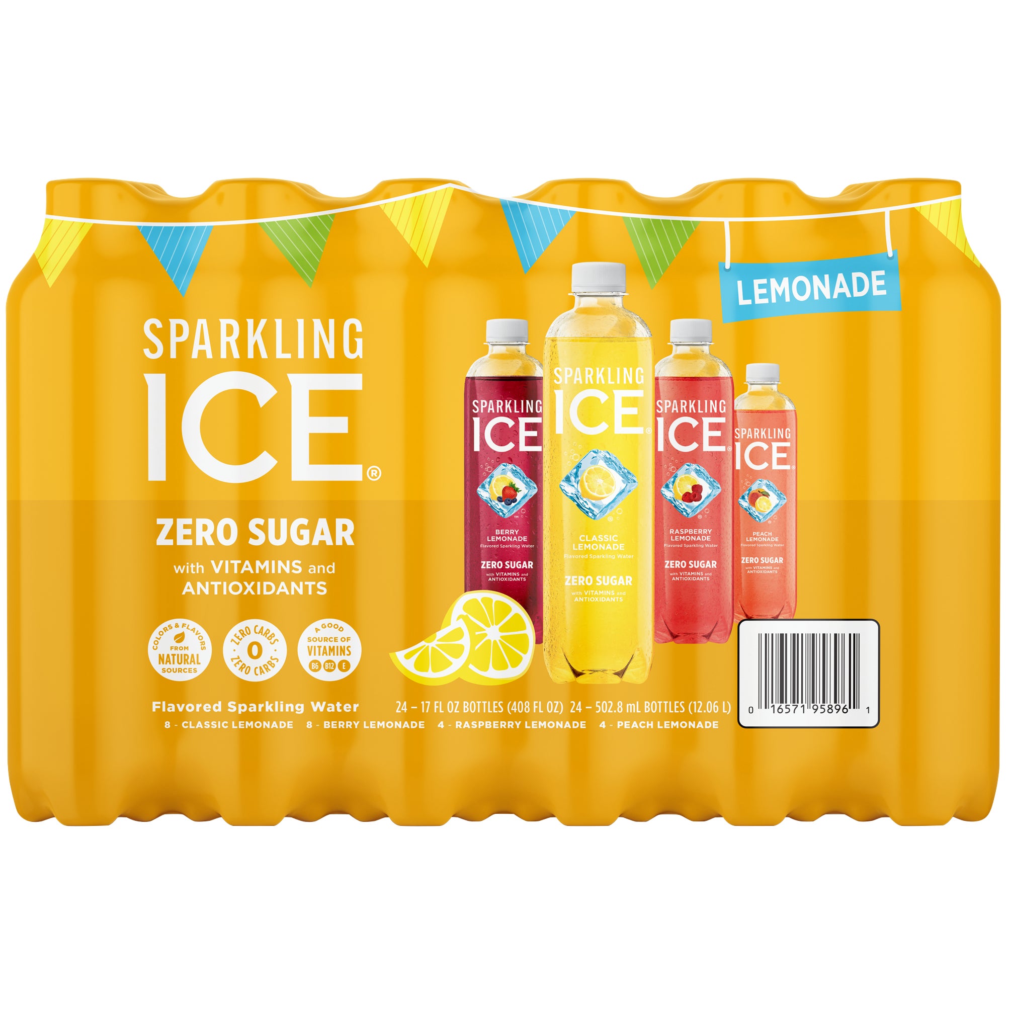 Sparkling Ice Zero Sugar Sparkling Water, Lemon Lovers Variety
