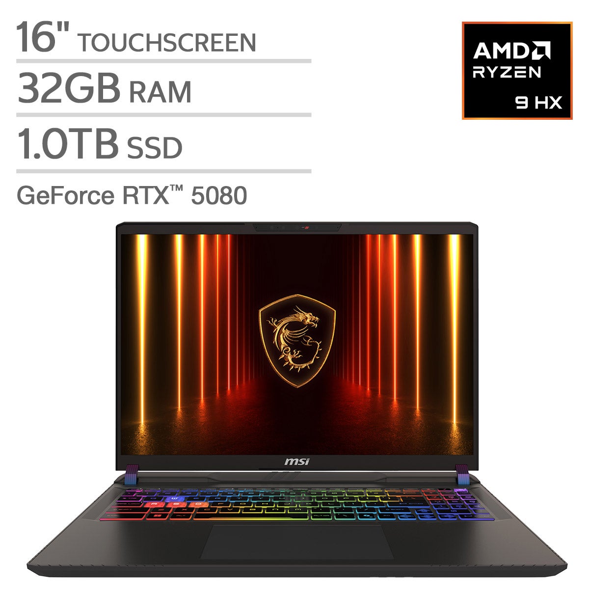 MSI Vector A16 HX 16" Gaming Laptop — AMD Ryzen 9 8945HX — GeForce RTX