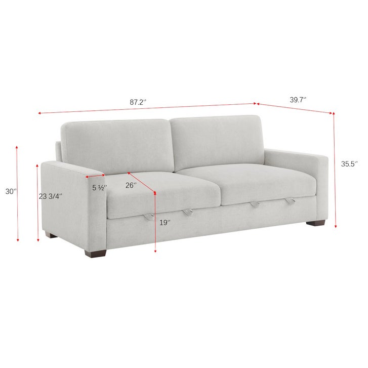 Thomasville Lambert Fabric Sofa with 2 Storage Seats | Costco
