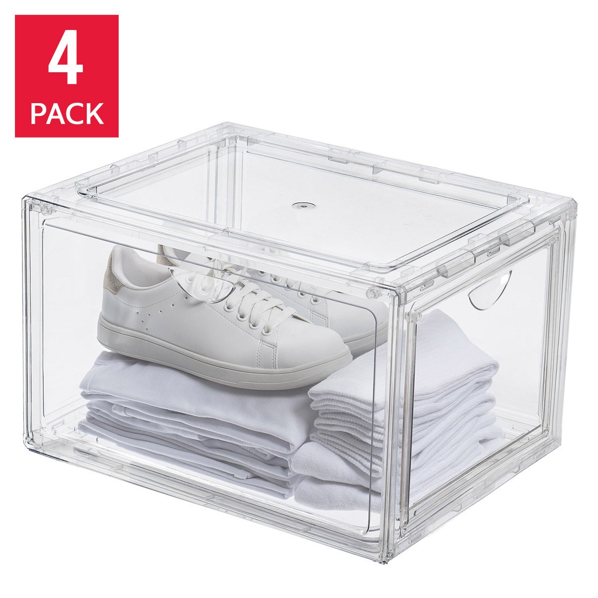 Stackable Shoebox & Organizer, 4-pack | Costco
