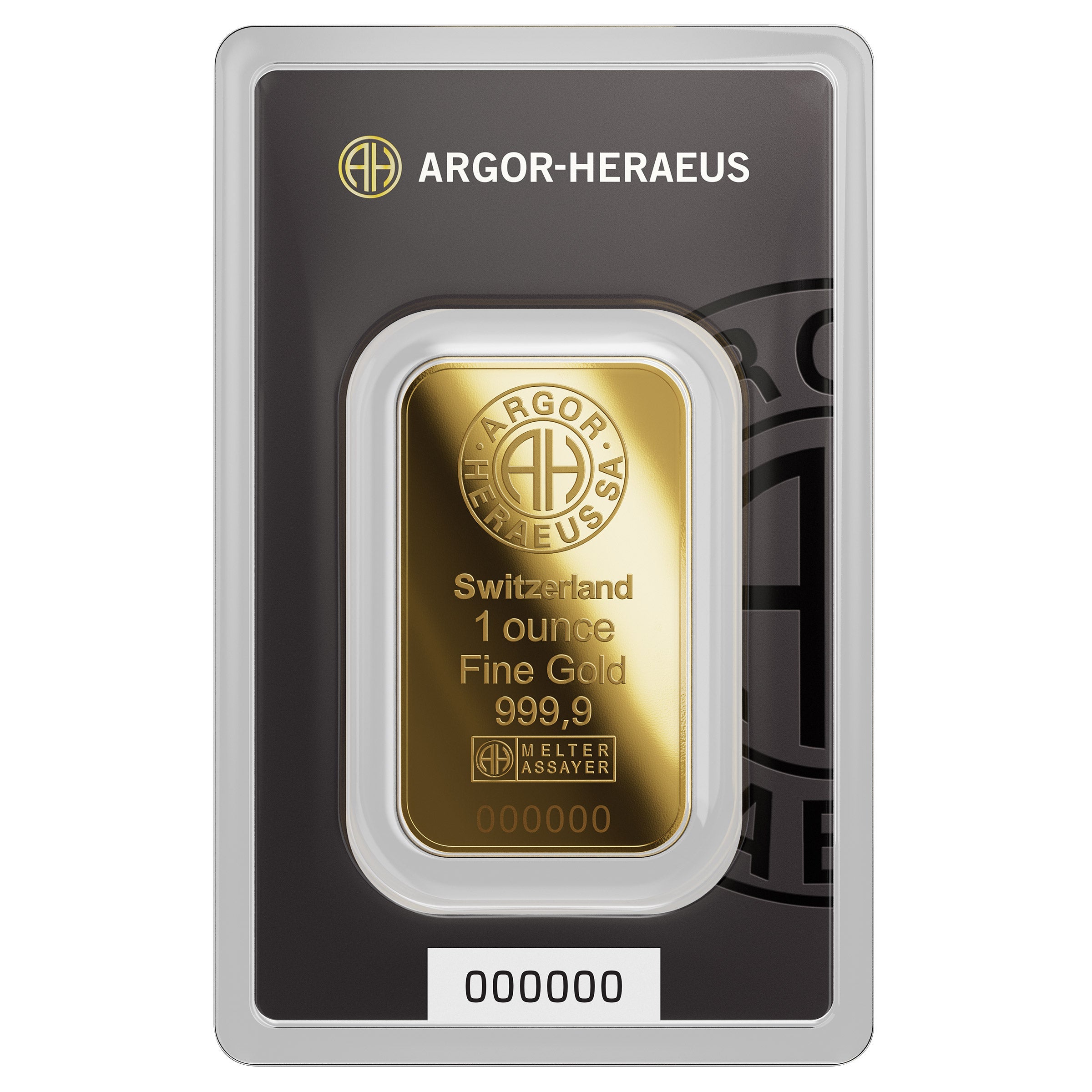 1 oz Gold Bar Argor-Heraeus (New in Assay)