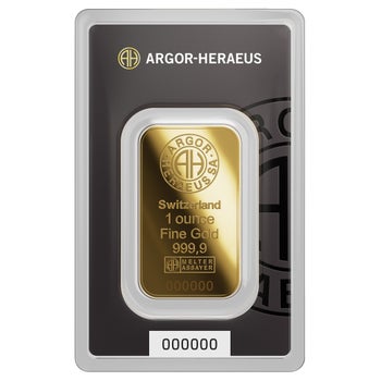 1 oz Gold Bar Argor-Heraeus (New in Assay)