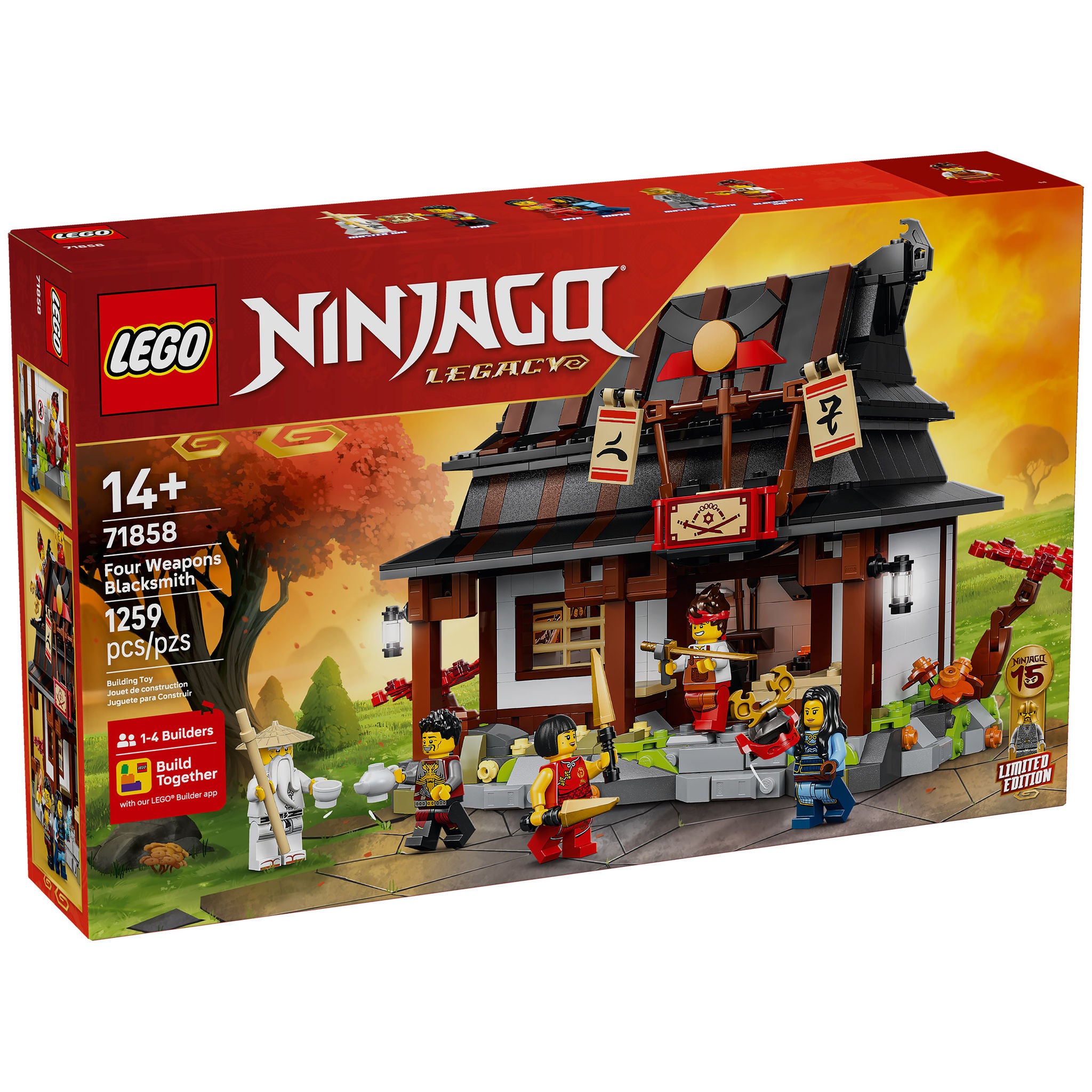 LEGO NINJAGO Four Weapons Blacksmith 15th Anniversary 71858 | Costco