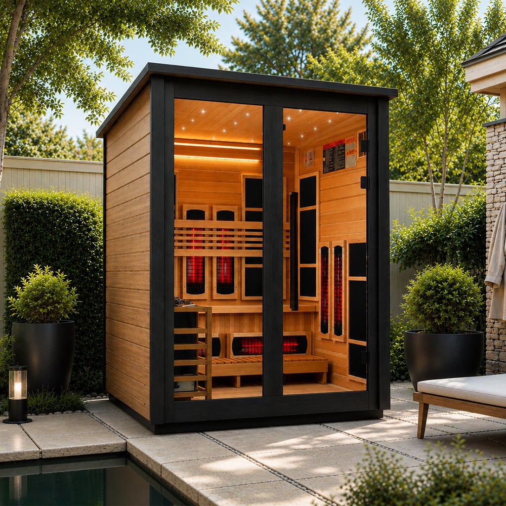 Dynamic Loviisa 3-person Full Spectrum Hybrid Outdoor Sauna | Costco
