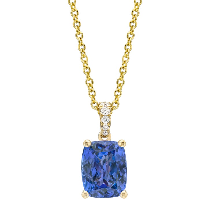 Tanzanite and Diamond 14kt Yellow Gold Pendant | Costco