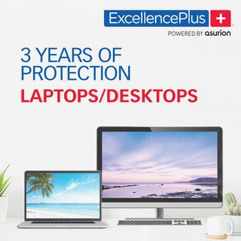 ExcellencePlus+ 3-year warranty. No deductibles and no additional fees for 1 computer under $500