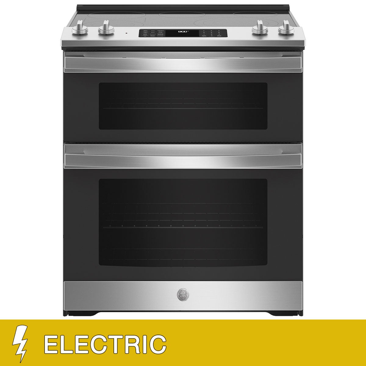 GE 30" 6.6 cu. ft. ELECTRIC Slide-In Double Oven Range with Convection, No Preheat Air Fry