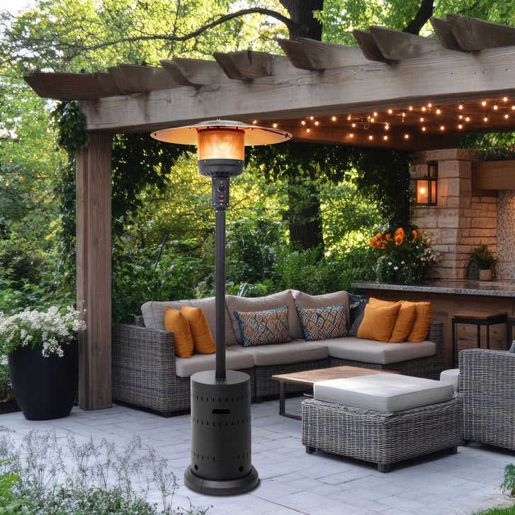 電気ヒーター FIRE SENCE ELECTRIC PATIO HEATER Fire Sense Matte Black Patio Heater | Costco