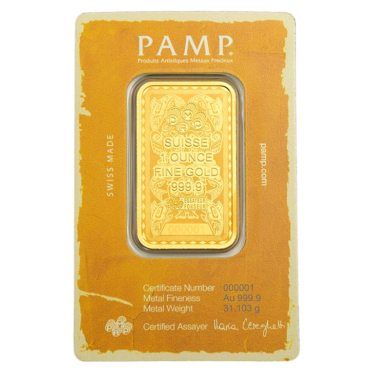 1 oz Gold Bar PAMP Suisse West Coast Kayaker (New in Assay) | Costco