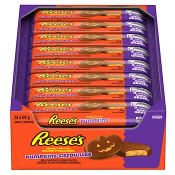 Reese's Peanut Butter Pumpkins Halloween Candy, 24 × 68 g