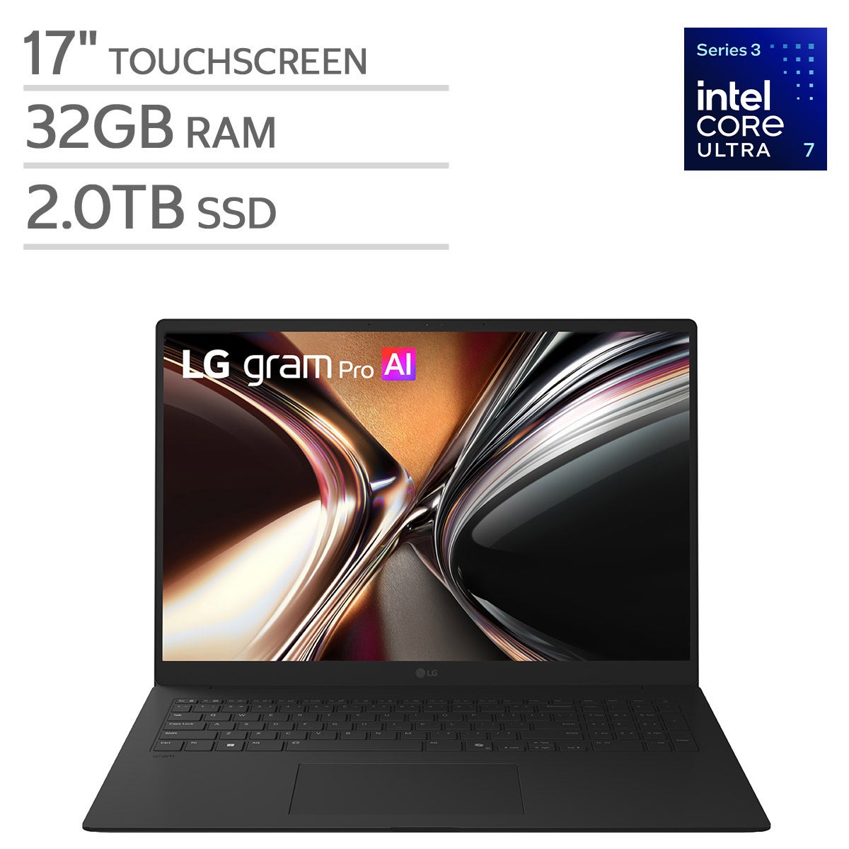 LG UltraPC ノートパソコン コストコモデル officeなし LG gram Pro 17-inch Copilot+ PC, Windows 11 Home, Lightweight Dual