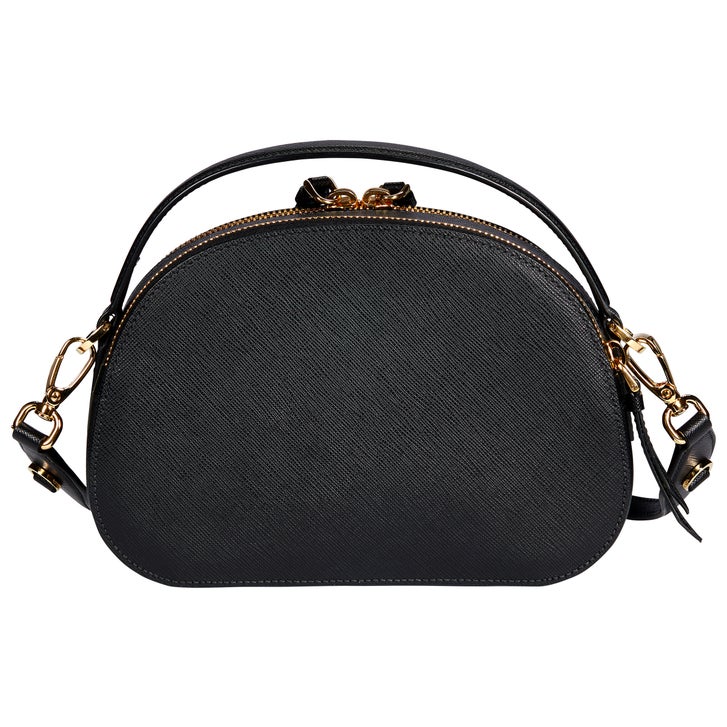 Prada Saffiano Leather Odette Bag, Black | Costco