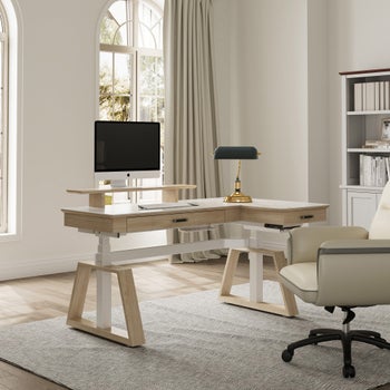 Eureka Ergonomic Ark 63” x 39” L-shaped Executive Adjustable Desk