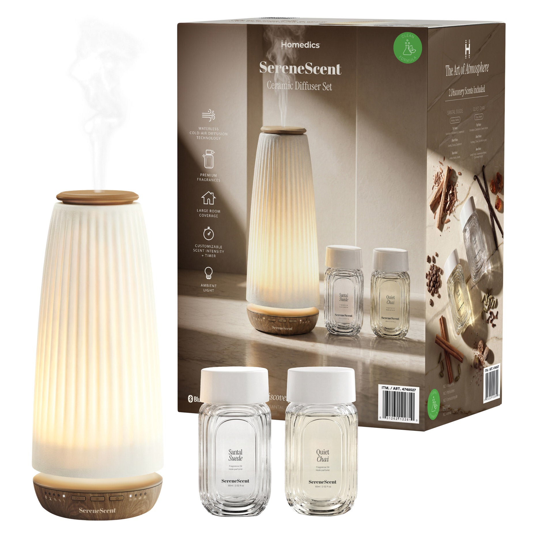 Homedics SereneScent Ceramic Diffuser Set | Costco