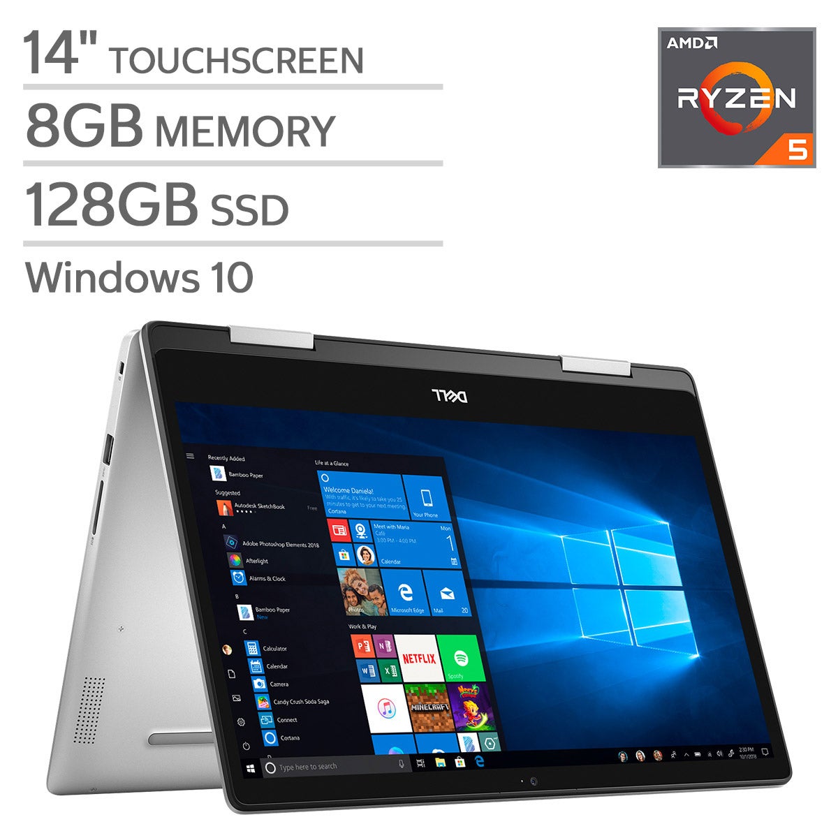 Inspiron 14 2-in-1 Ryzen 7 5000シリーズ Dell Inspiron 14 5000 Series 2-in-1 Touchscreen Laptop - AMD Ryzen