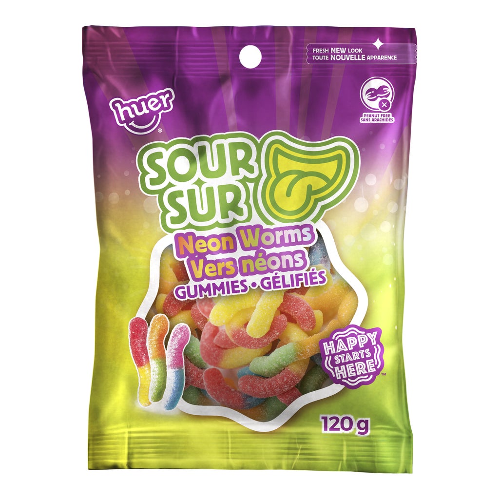 Huer Neon Worms, 24 × 120 g | Costco