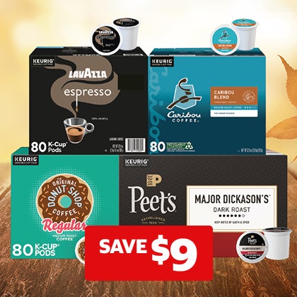 SAVE $9 on Keurig K-Cup Pods, 80 ct