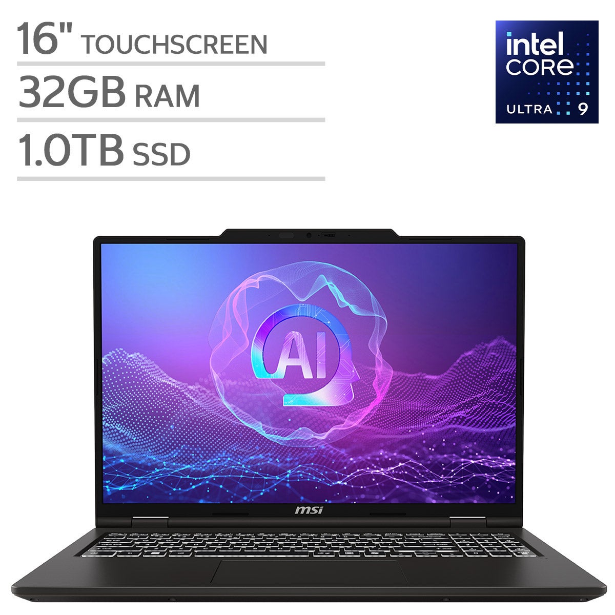 MSI Venture 16 AI Laptop — 16" OLED 2048 x 1280 Touchscreen — Intel Core