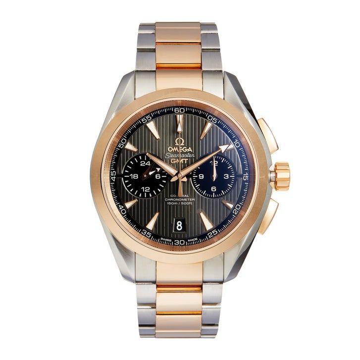 OMEGA アクアテラ　コーアクシャル クロノメーター GMT 43mm Omega Seamaster Aqua Terra 150M Chronometer GMT Chronograph Men's