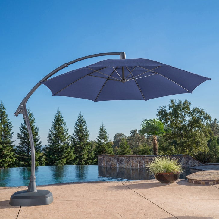 11 ft cantilever patio umbrella with base costco Replacement Canopy for 853331 Offset - Riplock 500 creating a charming atmosphere for your patio SunVilla 13ft. Round 3-Tier Cantilever