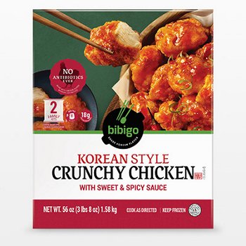 Bibigo Korean Style Crunchy Chicken, Sweet and Spicy Sauce, 56 oz