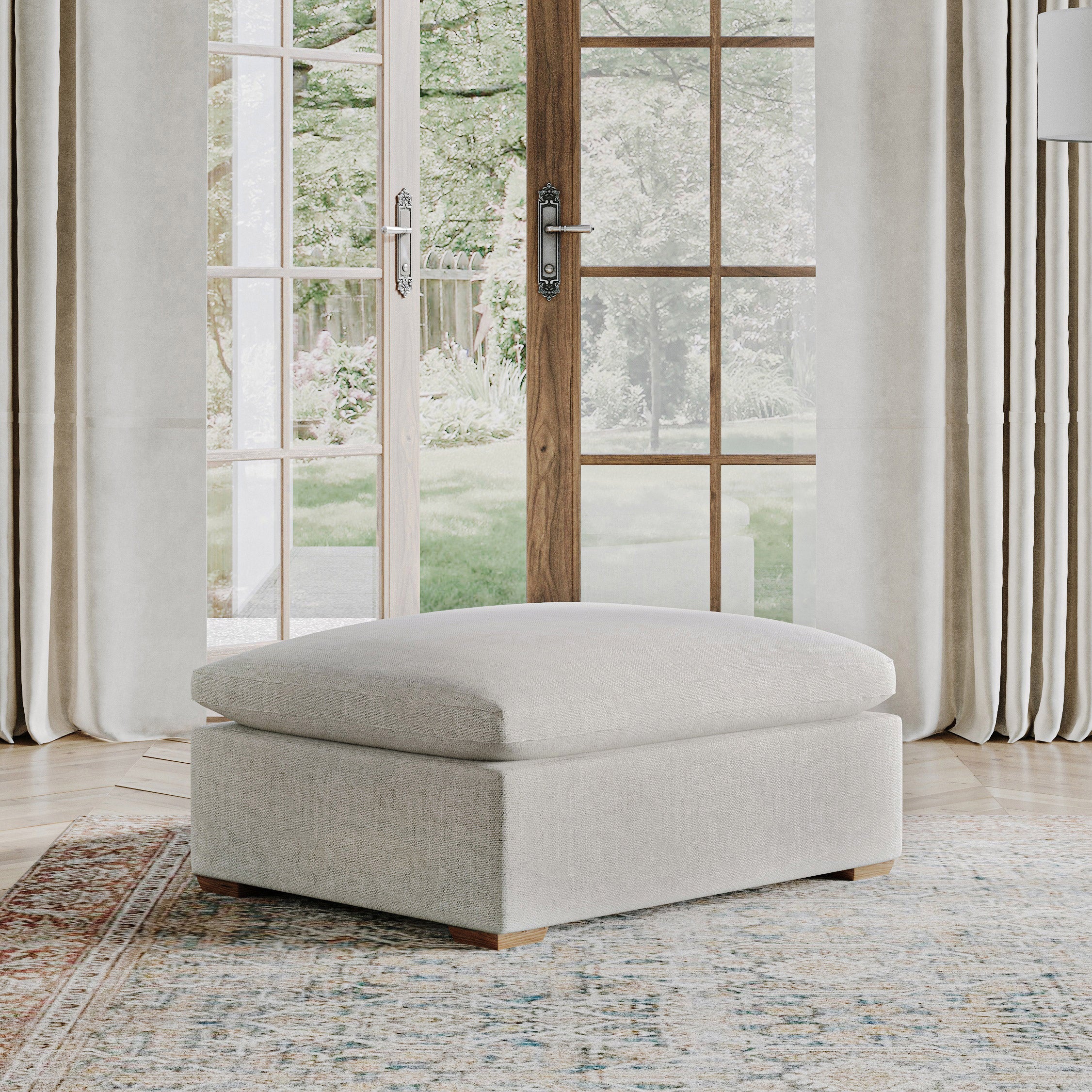 Thomasville Lowell Fabric Ottoman