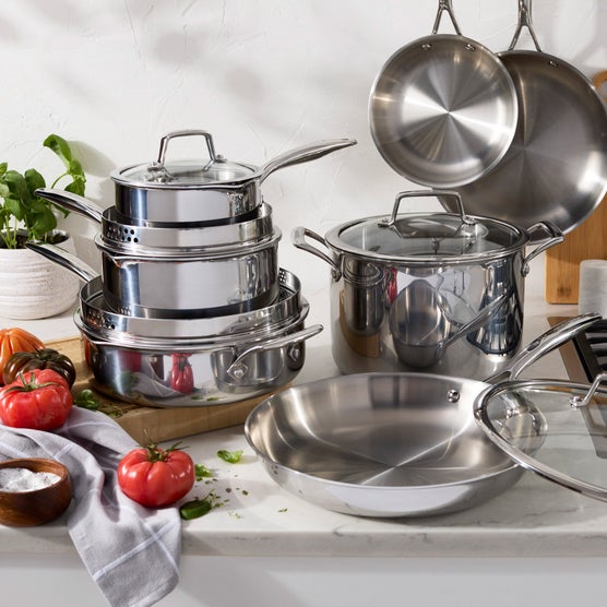 Henckels Tri-Ply Clad Stainless Steel 12-piece Cookware Set | Costco