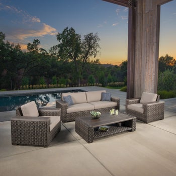 SunVilla Acadia XL 4-piece Outdoor Patio Seating Set | Costco