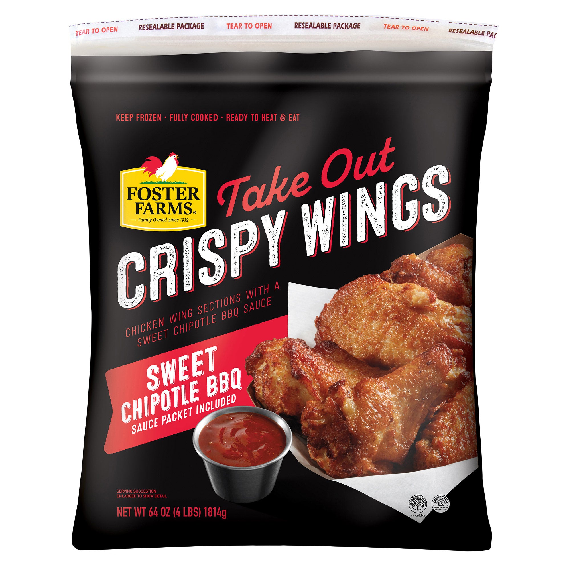 Foster Farms Take Out Sweet Chipotle BBQ Crispy Chicken Wings