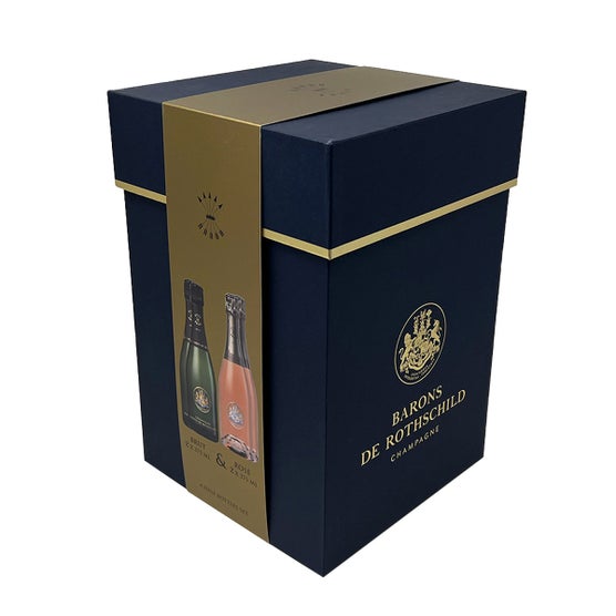 Champagne Barons De Rothschild Brut and Rose Halves 4 Pack, 375ml