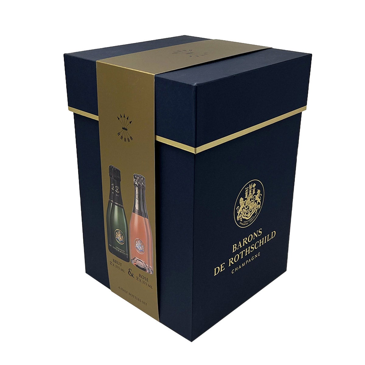 Champagne Barons De Rothschild Brut and Rose Halves 4 Pack, 375ml