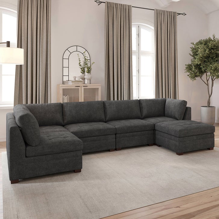 Thomasville Tisdale Modular Sectional 6-piece Dark Gray with