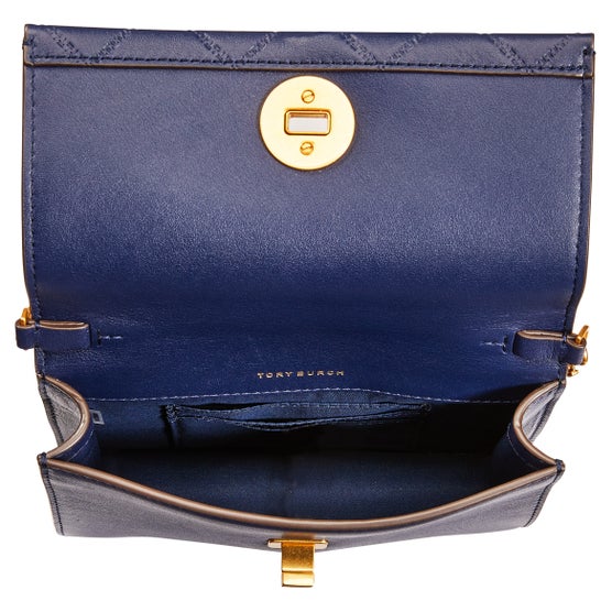 Tory Burch Georgia Turnlock Mini Bag, Royal Navy | Costco