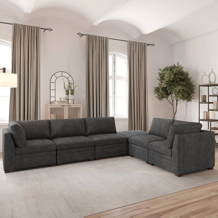 Thomasville Tisdale Modular Sectional 6-piece Dark Gray with
