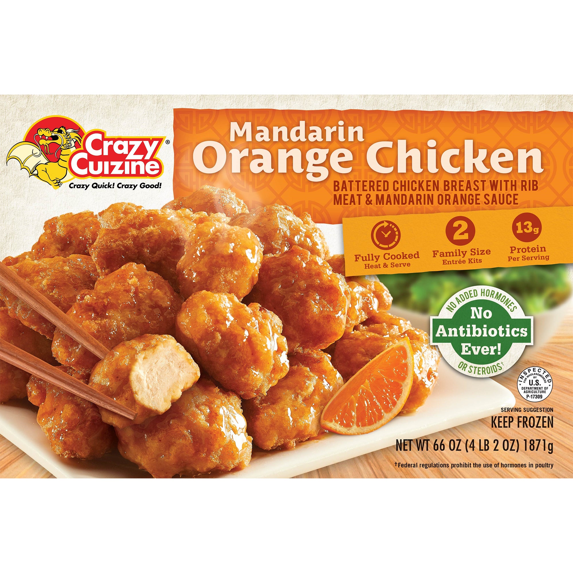 Crazy Cuizine Mandarin Orange Chicken, 66 oz | Costco