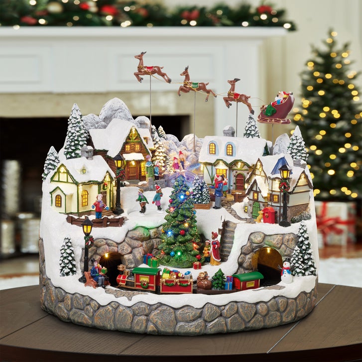 Snowy Holiday Village with Light and Music | Costco