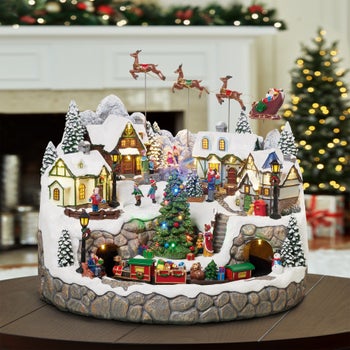 Snowy Holiday Village with Light and Music | Costco