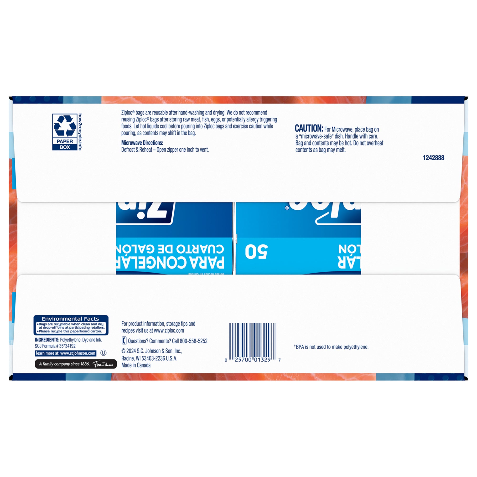 Ziploc Grip 'n Seal Freezer Bags, Quart, 200 ct | Costco