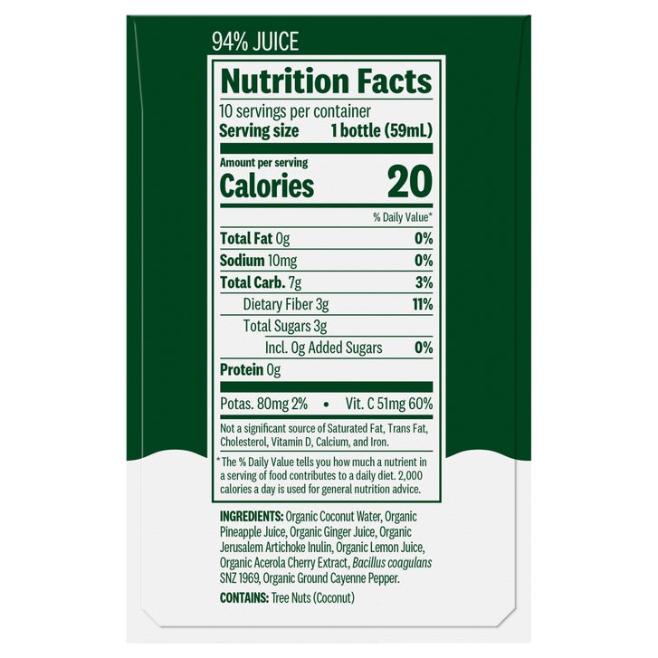 Suja Organic Digestion Wellness Shots, Ginger Pineapple, 2 fl oz