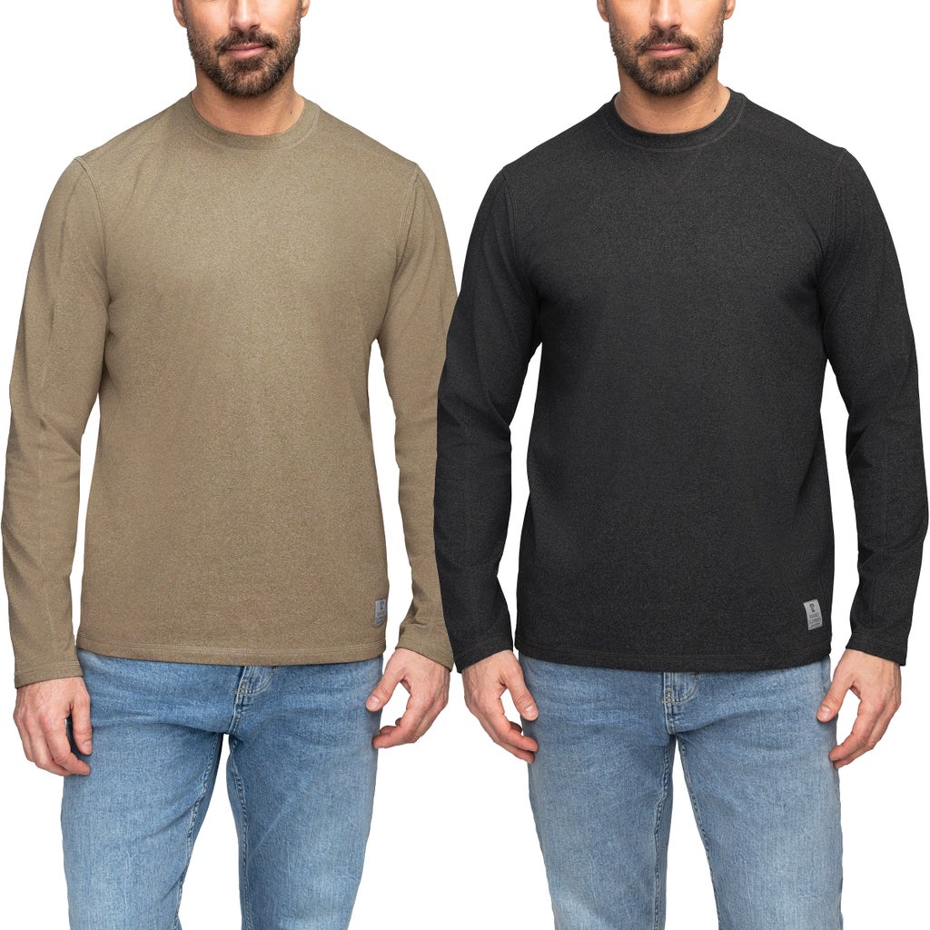 Rugged Elements Men's Long Sleeve Crew Tee, 2-pack | Costco