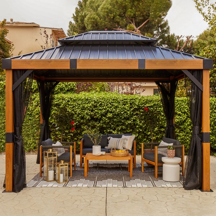 10 x 13 sun shelter with netting wilson and fisher TIMBER RIDGE 15x10 FT Screen House Tent Mesh Gazebo Dual Doors Sit outside and take in the summer with Outsunnys fast and portable line of soft Sojag Fontana Sun Shelter 10'