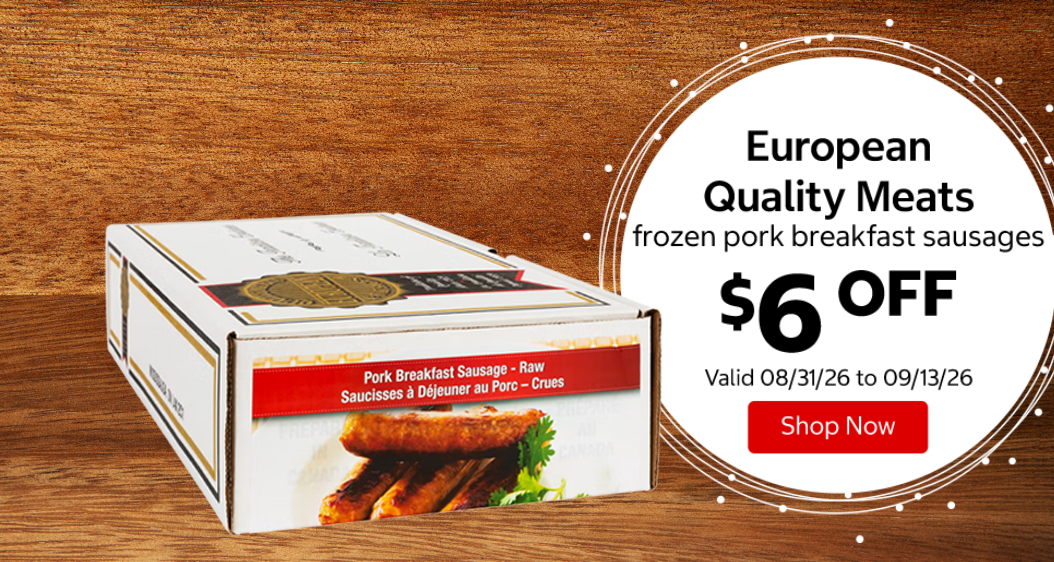 European Quality Meats frozen pork breakfast sausages $6 OFF Valid 08/31/26 to 09/13/26 Shop Now 