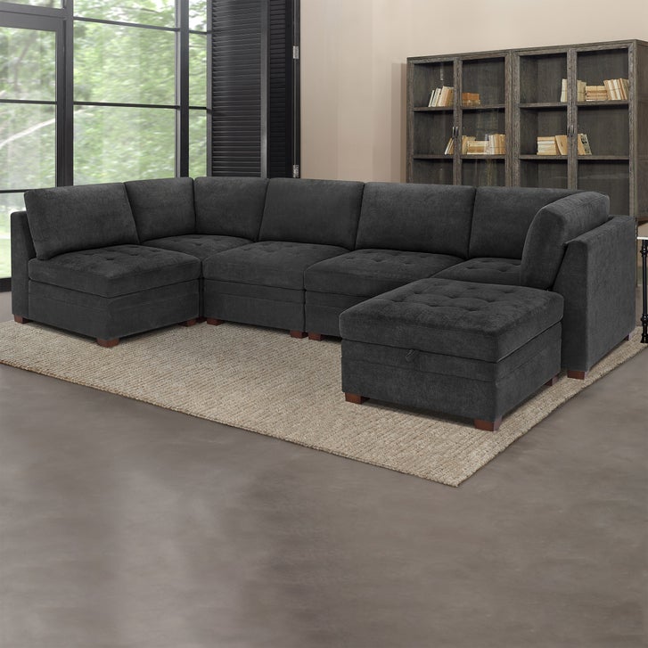 Thomasville Tisdale Fabric Sectional with Storage Ottoman | Costco