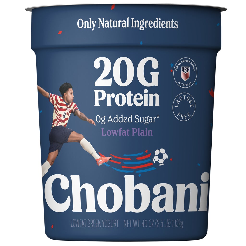 **Chobani** Lowfat Greek Yogurt, 20g Protein, Plain, 40 oz