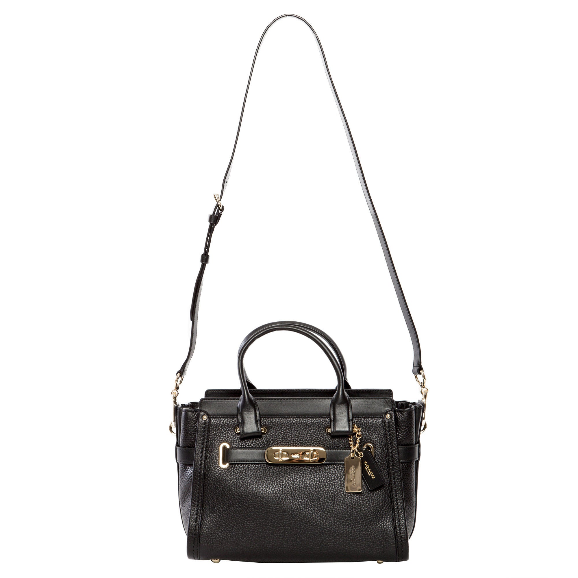 バッグ Coach Coach Swagger 27 Satchel, Black | Costco